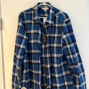 Mens flannel blue flannel large